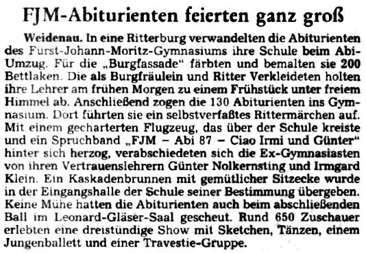 Artikel aus der Siegener Zeitung